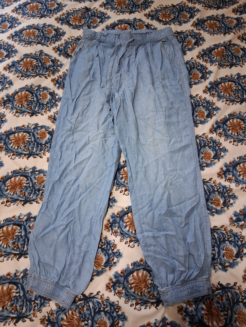 Knox Rose Denim Drawstring Jogger Pants